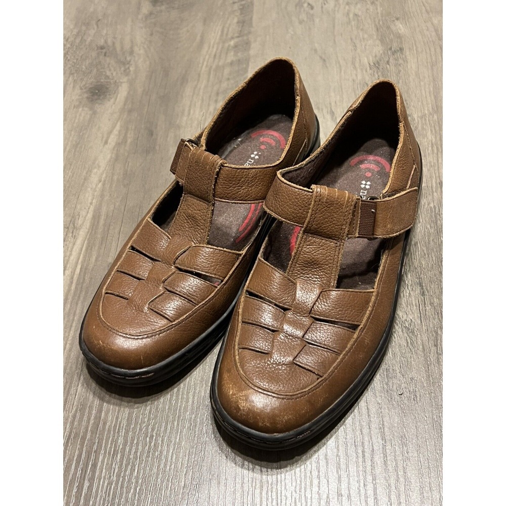 Naturalizer Women's Mary Jane-style Brown Leather Shoes Sz 7 Good‎ Condition